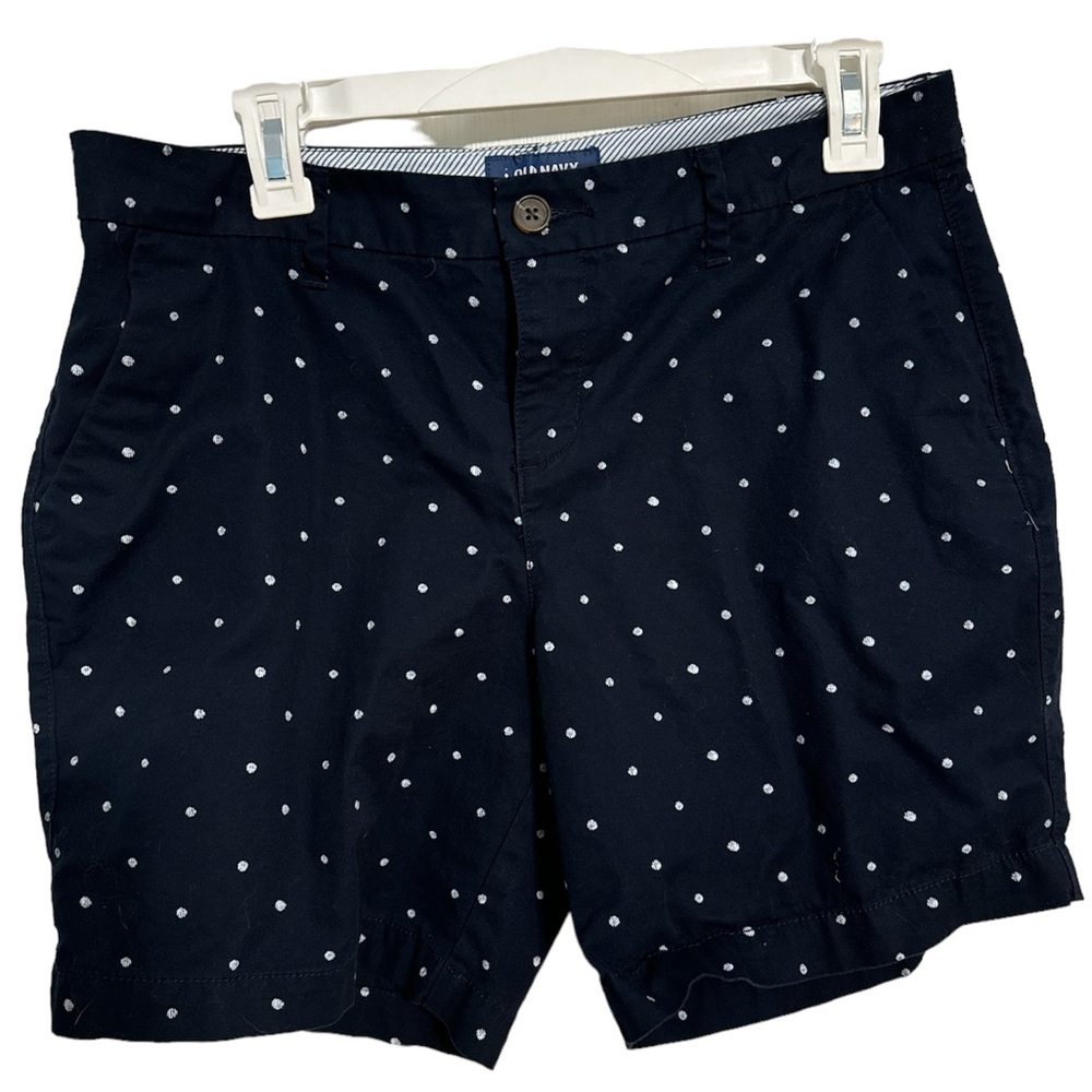 Old Navy  Navy Blue with White Poka Dot Shorts